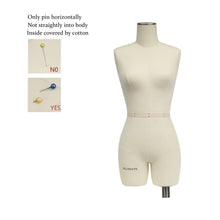 Load image into Gallery viewer, JMSIZE10 Half Scale Female Dress Form For Pattern Making,1/2 Scale Miniature Sewing Mannequin for Women,Mini Tailor Mannequin for Fashion Designer Fashion School Draping Mannequin
