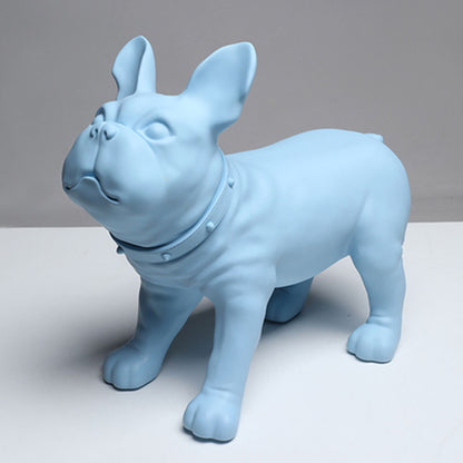 Jelimate Light Luxury Standing Posture Dog Decoration Ornaments Animal Statue Resin Crafts Dog Figurine Colorful Dog Sculpture For Home Study Hotel Living Room Console Hallway Desktop Office Decoration