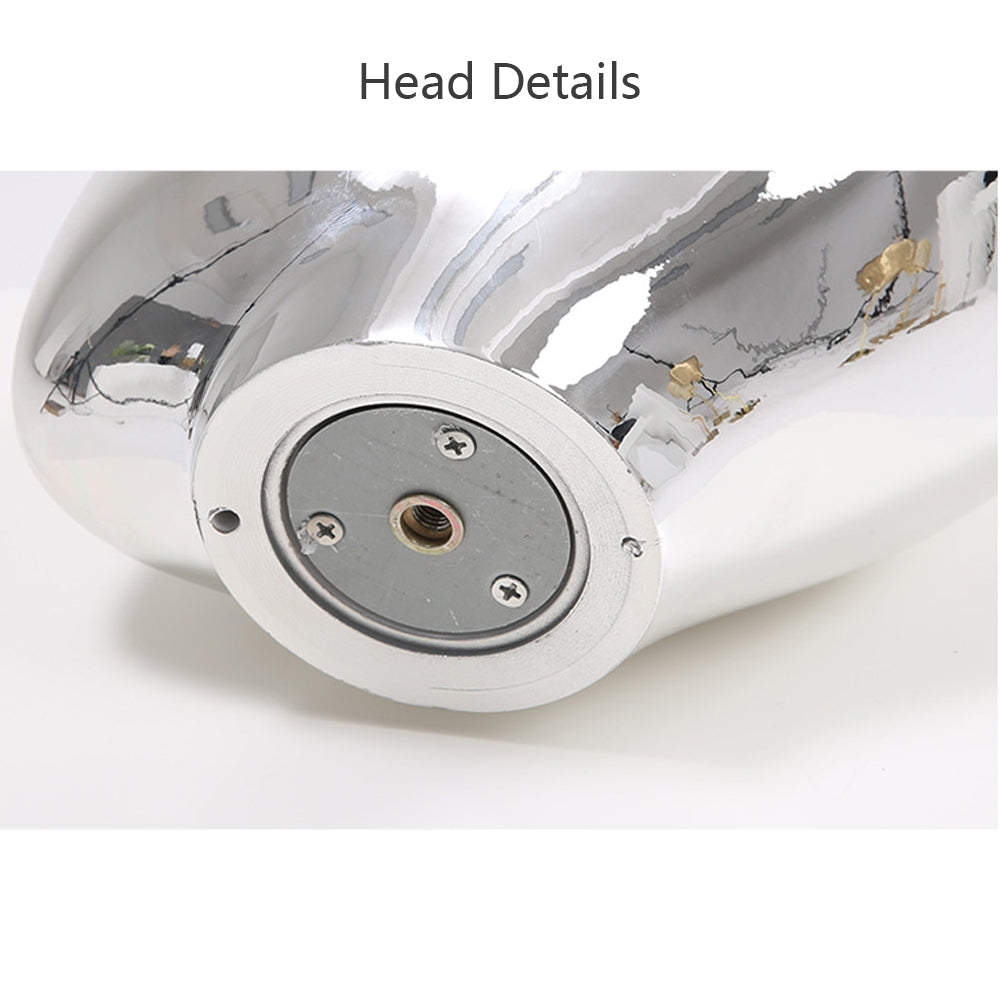 Jelimate Chrome Silver Gold Head Mannequin Torso Display Dress Form Plate Mannequin Head for Wig Hat Sunglasses Jewelry Display Model
