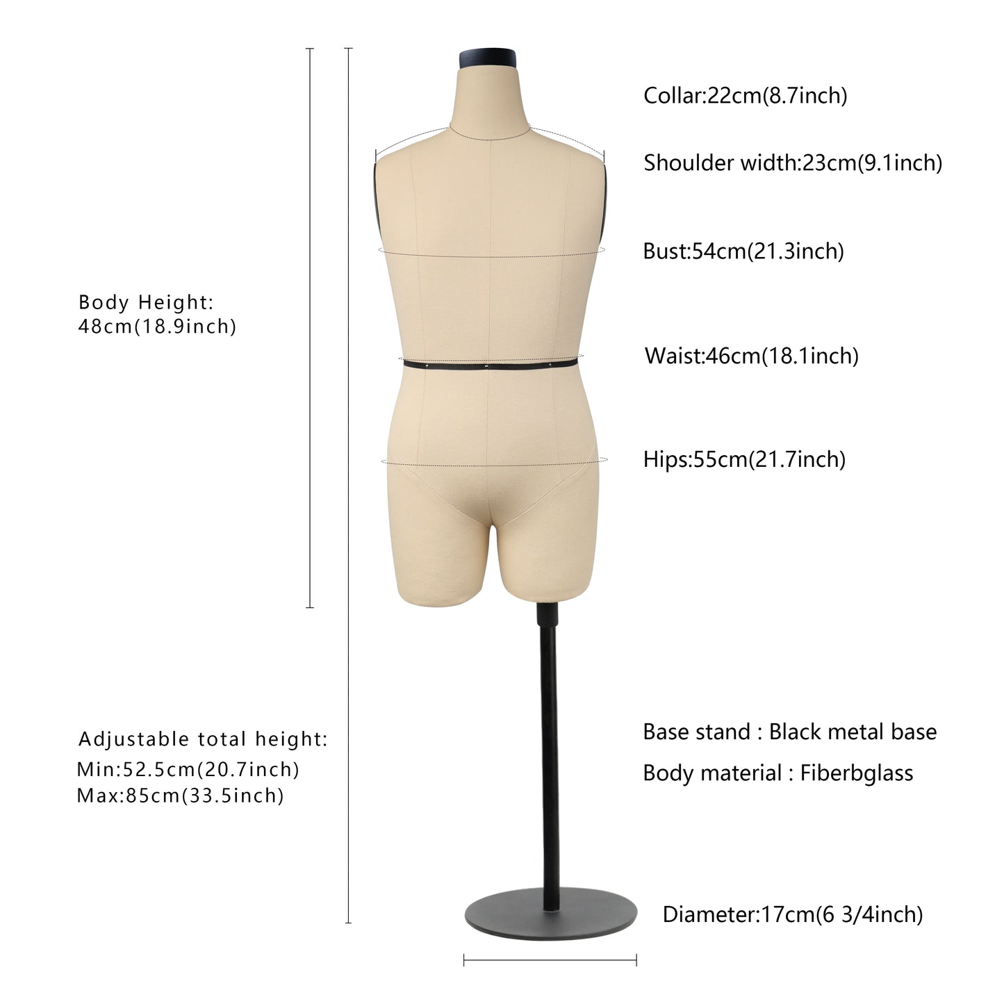 Jelimate Male Half Scale Dress Form For Sewing,Mini Tailor Mannequin for Fashion Designer Pattern Making,Miniature Men Sewing Mannequin for Fashion School Draping Mannequin