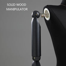 Load image into Gallery viewer, Half Body Female Display Dress Form Mannequin,Black Linen Fabric Mannequin Torso,Wooden Mannequin Arms,Clothing Mannequin Jewelry Holder Hat Holder
