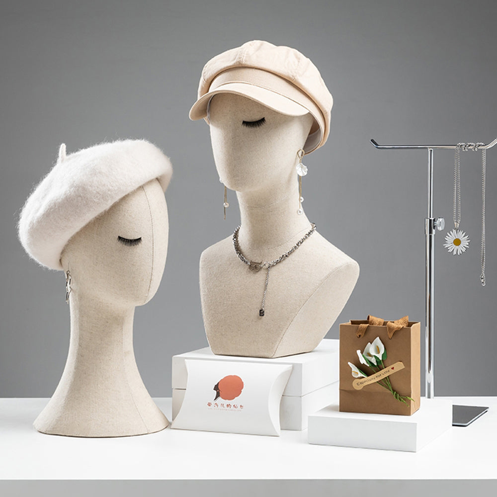 Foam Mannequin Head Hat Wig Jewelry Display With Base Male Manikin Head