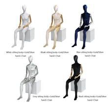 Load image into Gallery viewer, Jelimate Luxury Male Display Mannequin Full Body Dress Form ,Colorful Velvet Mannequin Torso Display Dummy,Gold Silver Hand Men Clothing Display Model Props
