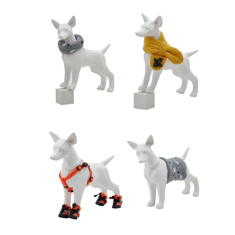Jelimate white standing dog mannequin fashion animal pet dog model