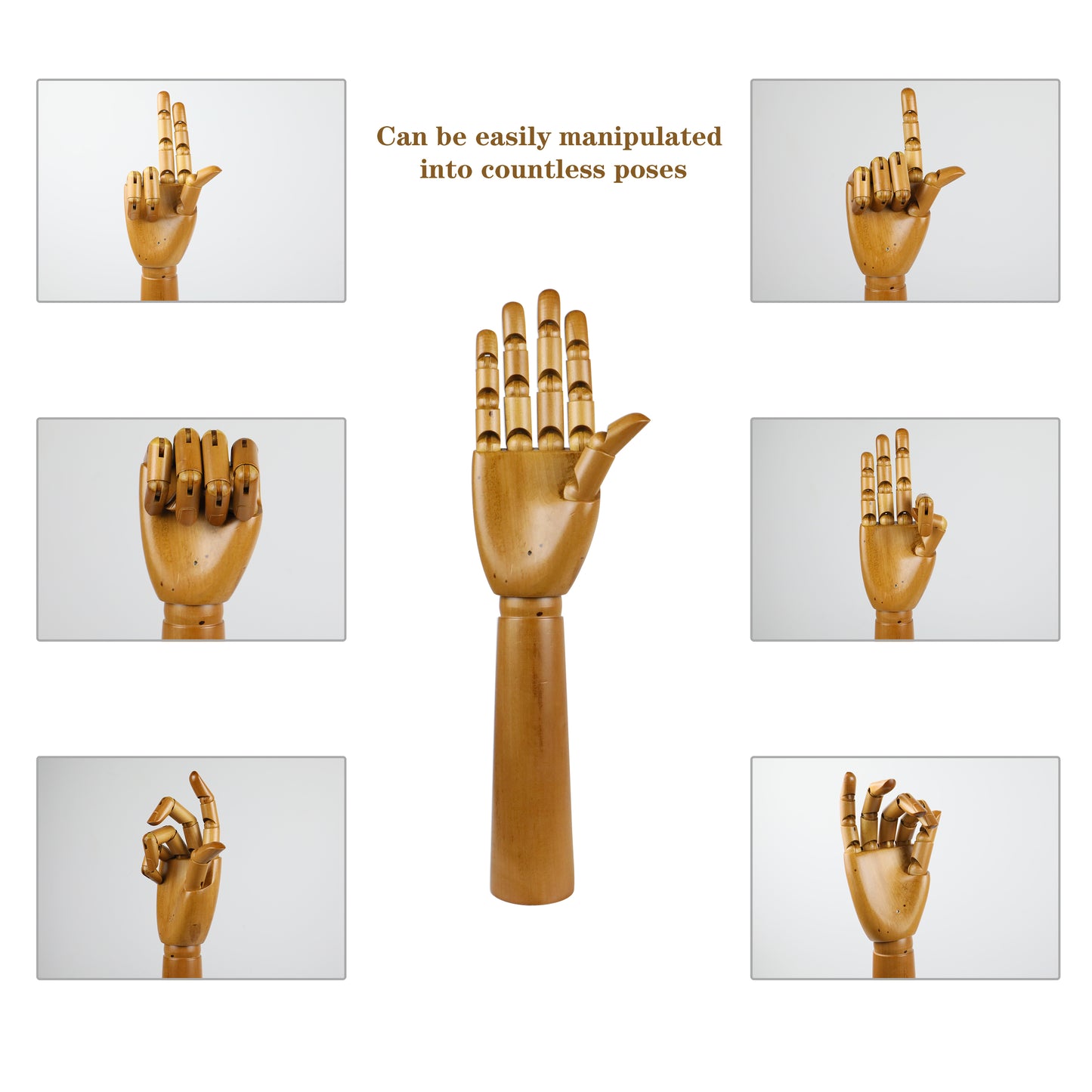 Jelimate Window Display Wooden Mannequin Hand Form,Wood Hand Mannequin Dress Form Stand,Watch Wallet Jewelry Display Hand