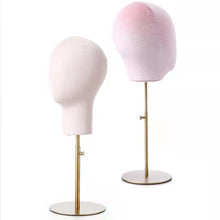 Load image into Gallery viewer, Jelimate Female Male Colorful Velvet Mannequin Head Fully Pinnable Mannequin Head Stand Manikin Head For Wigs Hat Earring Jewelry Holder
