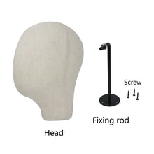 Load image into Gallery viewer, Female Male Wall Mounted Head Mannequin Stand Hat Jewelry Wig Holder Cosplay Hair Wig Display Rack Hair Salon Display Furniture

