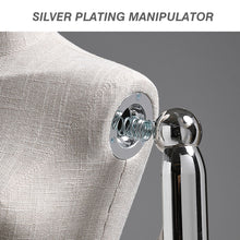 Load image into Gallery viewer, Jelimate High End Half Body Female Display Dress Form Adjustable Linen Mannequin Torso Model Fashion Window Fitting Mannequin Manikin Head For Wigs
