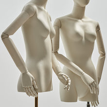 Lade das Bild in den Galerie-Viewer, Jelimate Half Body Male Female Display Mannequin Dress Form,Ivory White Bust Mannequin Torso Display Dummy,Store Window Women Men Clothing Display Model
