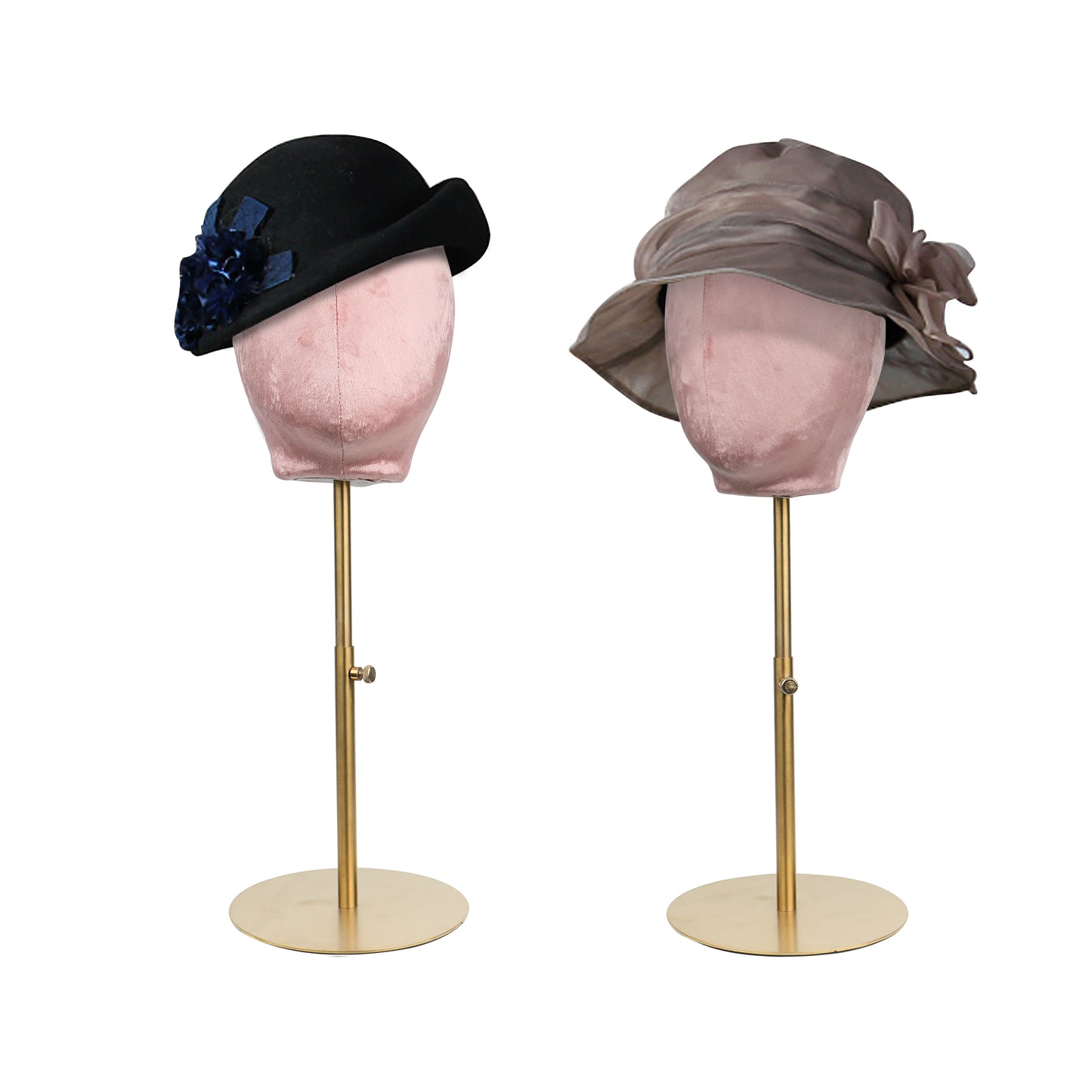 Jelimate Female Velvet Head Form Headband Jewelry Wedding Ornament Hair Sunglasses Hat Mask Cap Wig Display Head Mannequin Head