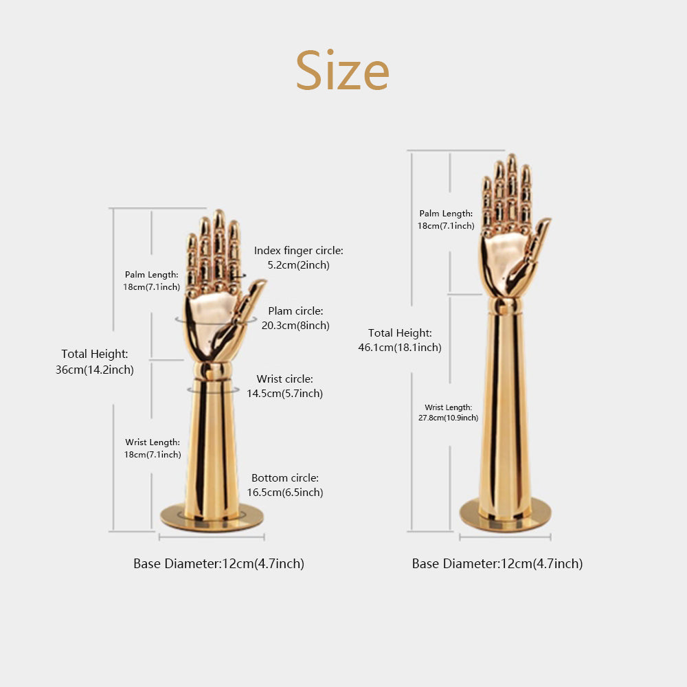 Wood Model Hand Mannequin Flexible Movable Fingers Manikin Jewelry Display  Props 43cm Artist Joint Model Hand Natural Dark Red Brown 