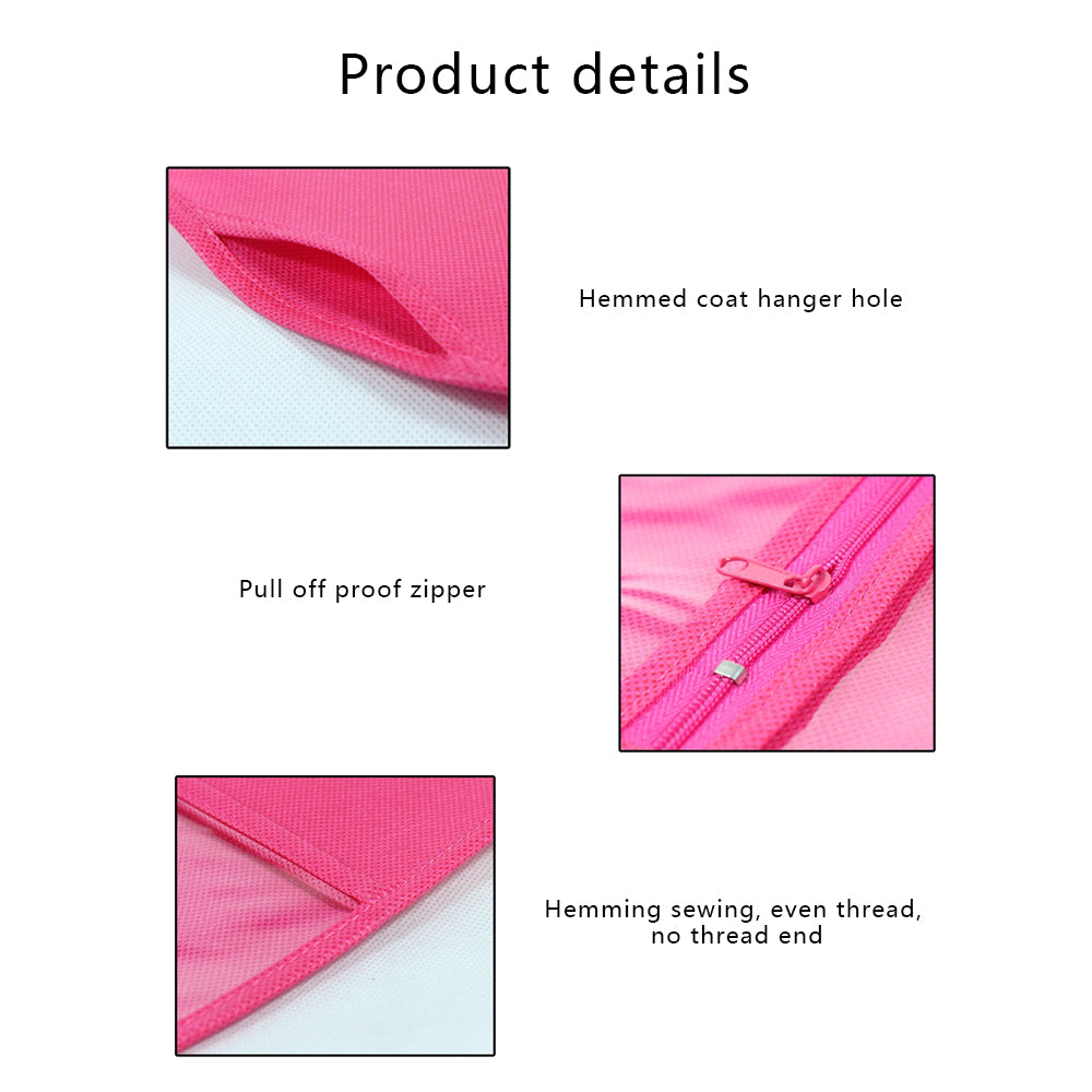 Luxury Pink White Black Wig Storage Bag With Hanger Non Woven Hair Packaging Bag Hair Organizer Wig Dust Cover Bundle Packing Bag Hair Extensions Bags