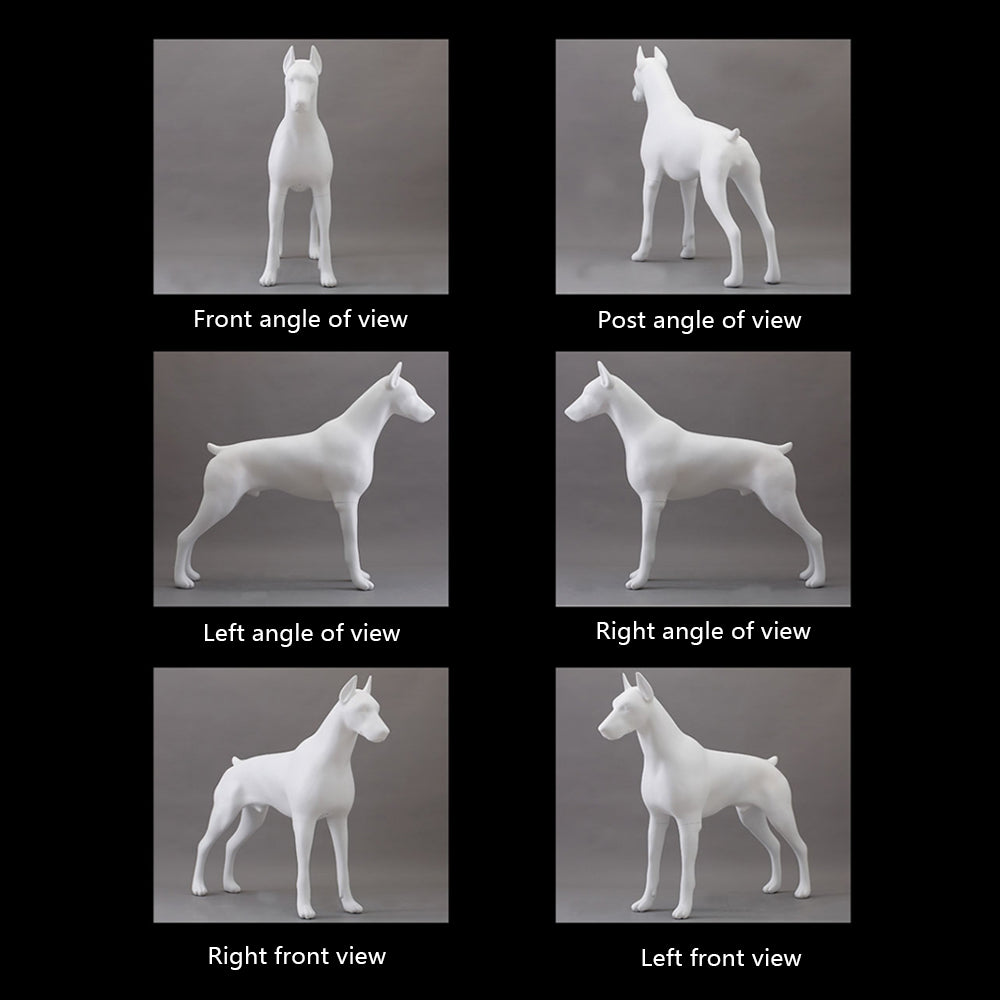 Jelimate white standing detachable doberman dog mannequin pet dog