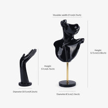 Load image into Gallery viewer, Jewelry Display Set Counter Jewellery Stand Display Bust Pendant Earring Necklace Bangle Bracelet Jewelry Holder Ring Display Hand
