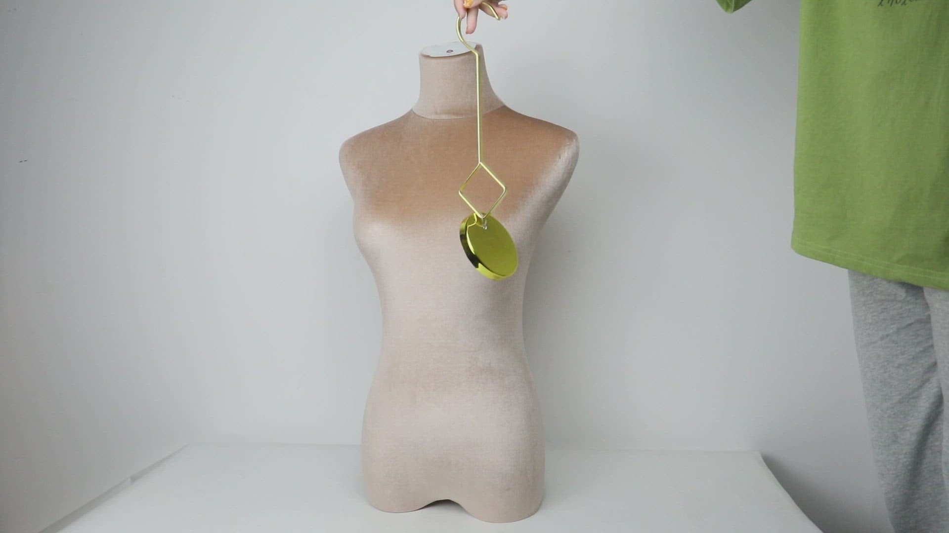 Hanging Half-leg Female Cloth Mannequin Torso: Size 8