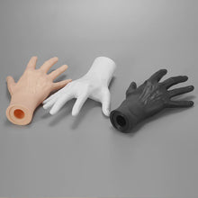 Laden und Abspielen von Videos im Galerie-Viewer, 3pcs Lifelike Movable Male Right Hand Mannequin Hand Watch Wallet Ring Nail Art Jewelry Store Display Hand Men Plastic False Hand
