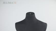 Laden und Abspielen von Videos im Galerie-Viewer, Half Body Female Display Dress Form Mannequin,Black Linen Mannequin Torso,Fashion Mannequin Head For Wigs,Hat Holder Jewelry Stand
